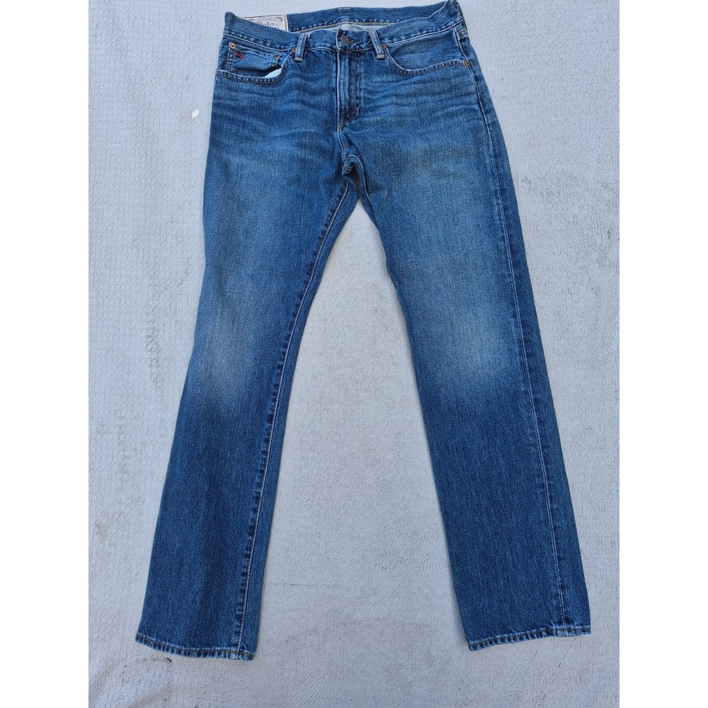 Polo Ralph Lauren Authentic Dungarees Mens 31x32 Blue Straight Leg Jeans RN41381